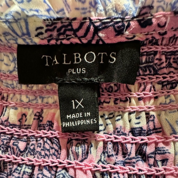 Talbots Eiffel Tower Parisian Blouse.  Size 1X - Picture 8 of 9